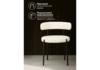 Миниатюра фото стул на металлокаркасе woodville rudi white / black 15602 | 220svet.ru