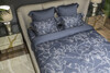 Миниатюра фото пододеяльник принт тенсель магнолия синий 145*210 garda decor 144hf-10413 | 220svet.ru