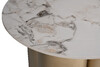 Миниатюра фото стол журнальный керамогранит белый garda decor 76ar-63043 | 220svet.ru
