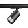 Миниатюра фото трековый однофазный двухжильный светильник novotech pipe 370963 черный | 220svet.ru