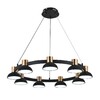 Миниатюра фото подвесная светодиодная люстра indigo traforo 11059/9p black v000183l | 220svet.ru