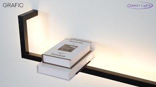 Миниатюра фото настенный светильник odeon light grafic 7153/14wl черный | 220svet.ru