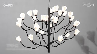 Миниатюра фото подвесная люстра odeon light gardi 5090/18 черный матовый | 220svet.ru