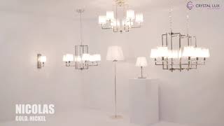 Миниатюра фото настольная лампа crystal lux nicolas lg1 gold/white | 220svet.ru